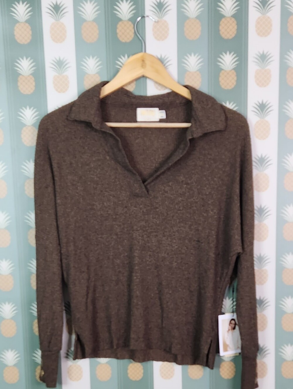Nation LTD Ribbed Polo Knit